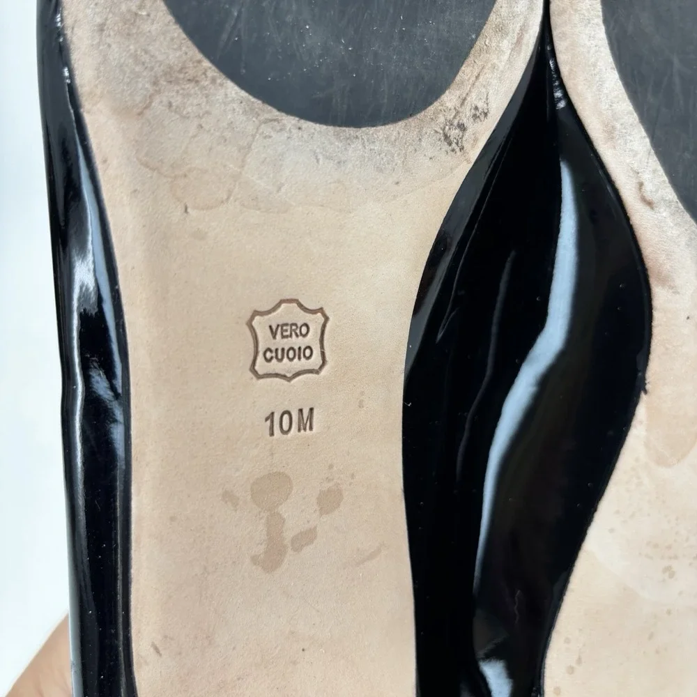 Comfortview Women's The Flynn Slip On Pump Patent Leather Bow Sz 10M